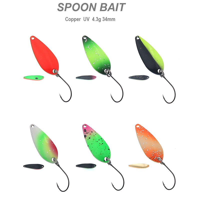Sendok pancing 4.3g 34mm UV wa - Fishing Lure Spoon ulasan dan harga